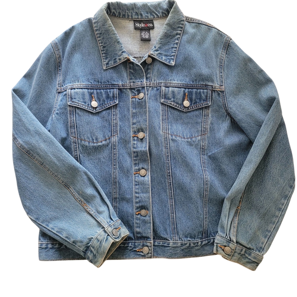 STYLE & CO Denim Jacket Size XL
